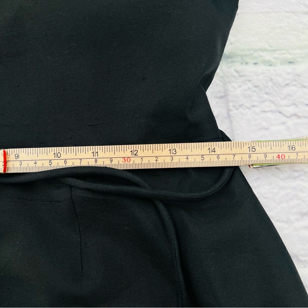 Kate Spade Black Midi Cocktail Dress Size 4 Silk Blend Elegant Fitted Sheath - Picture 6 of 10